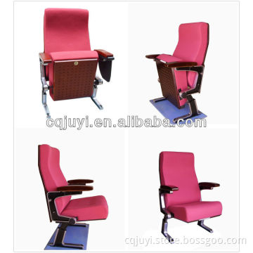 red 2 metal legs cinema hall chair used hotel lobby furniture aluminum chair JY-606M